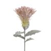 Floare decorativa crem-rose, cu frunze verde prafuit, H88