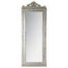 Oglinda cu rama din rasina, de perete, culoare silver patinat, 35X2Χ90 cm