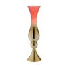 Vaza din sticla, culoare rosu-gold, 17x17x60 cm