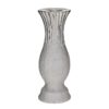 Suport lumanare din rasina, culoare argintiu, 9 x 26 cm