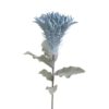 Floare decorativa verde-blue, cu frunze verde prafuit, H88