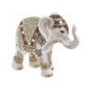 Elefant din rasina, alb-gold, design delicat, 22 Χ 9 Χ 18 cm