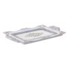 Tava din plastic, alb gold, cu oglinda si manere, stil clasic, 41 x 25 x 4 cm
