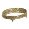Tava din rasina, gold, cu oglinda, stil clasic, 38 x 28 x 8 cm