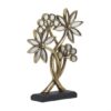 Decoratiune copacul vietii, culoare negru-gold, cu oglinzi, 20x6x26 cm