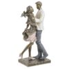 Decoratiune cuplu, culoare rose-bronze, 13x10x25 cm