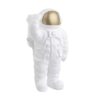 Decoratiune astronaut, alb gold, din rasina, 10x9x19 cm