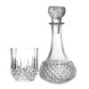 Set 7 piese,decantor si 6 pahare din sticla pentru whiskey, 210ml
