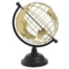 Glob pamantesc din metal, negru-gold, 23 x 20 x 32 cm
