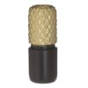 Vaza din ceramica, negru-gold, 11x11x30 cm