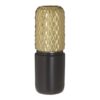 Vaza din ceramica, negru-gold, 13x13x37 cm