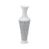Vaza metalica, model clasic, culoare alb-negru, 24 x 74 cm