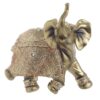 Elefant din rasina, auriu-rose, 20 Χ 13 Χ 21 cm