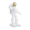 Decoratiune astronaut, alb gold, din rasina, 13x11x24 cm