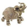 Elefant din rasina, auriu-rose, 23 Χ 10 Χ 20 cm