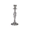 Suport lumanare din aluminiu, argintiu, D9X24 cm