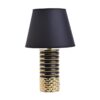 Veioza din ceramica, abajur metalic si textil, culoare gold-black, D25X40