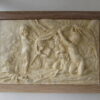 Tablou sculptat in marmura, reprezentat de copii in Roma antica, 60 x 40 cm