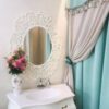 Mobilier baie, lemn,  alb perlat, 2 sertare, chiuveta ceramica, 108 x 55 x 82 cm