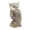 Bufnita din rasina, silver-gold, 12 x 10 x 23 cm