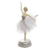 Balerina in dans, cu muzica si miscare, alb, 15x12x32 cm