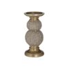 Suport lumanare din rasina, silver-gold, 10×20 cm