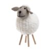 Figurina miel din textil, alb-gri, design natural, 18 Χ 14 Χ 26 cm
