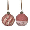 Set 6 globuri roz, 2 modele d.10