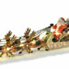 Sania lui Mos Craciun cu reni, cu lumini, 23x5x6 cm