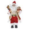 Mos Craciun rosu/gold cu jucarii 30 cm