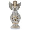 Ingeras crem/gold din rasina cu lumini, 14X14X32 cm